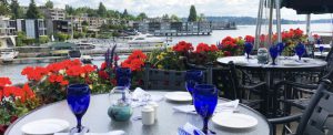 A water-side view from the patio at Anthony's HomePort Kirkland.