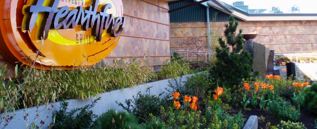 A view of the outside of the Anthony's Hearthfire Grill at Squalicum Harbor.