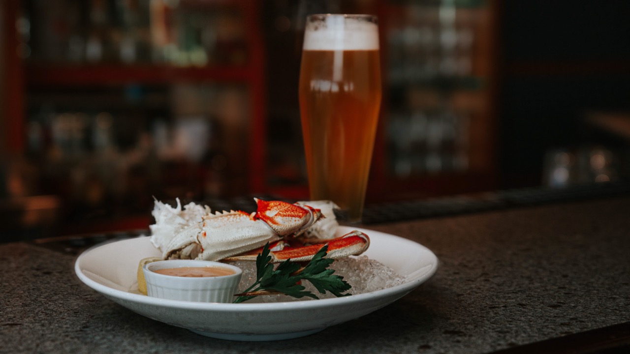 converted crab with beer